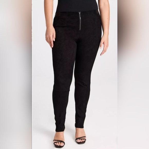 Alice + Olivia Lamb Leather Leggings 🍀 Small/ Medium 28 waist $798 Msrp - Picture 3 of 16